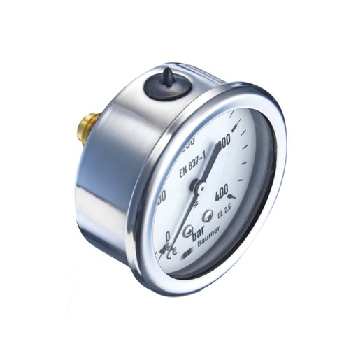 [818A6325] Manomètre Inox /Laiton axial glycérine 0-25 bars D63