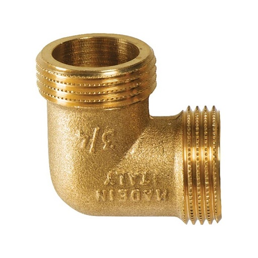 [COUDELAIT90 33MM] Raccord laiton à visser Coude MM 33 x 42 ou 1" 1/4