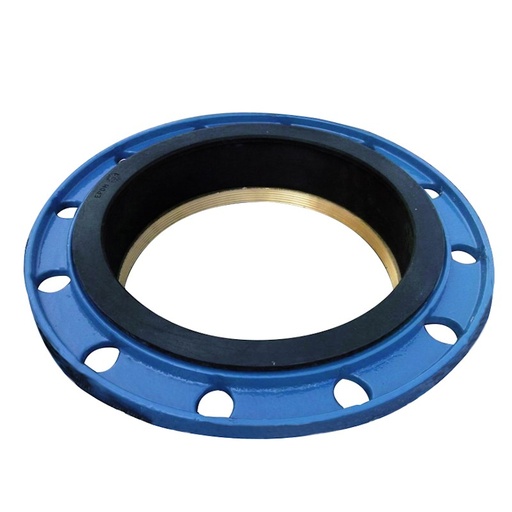[ADTPEPVC-0100] Adaptateur à bride DN100 avec bague de verrouillage pour tube PE/PVC TECOFI