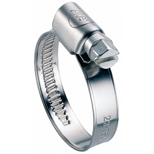 [CW4BNP1260] Collier à tourillons Inox 304 à bande non perforée plage de serrage 40-60 mm - Boîte de 50 pièces