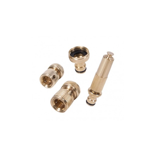 [KITBATTERIE19LT] Kit de raccordement laiton pour tuyau d'arrosage 19mm