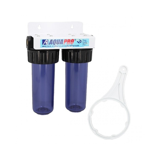 [PR-AHS3-34-TWIN] Filtre vide Duplex 10" Entrée/Sortie 3/4"