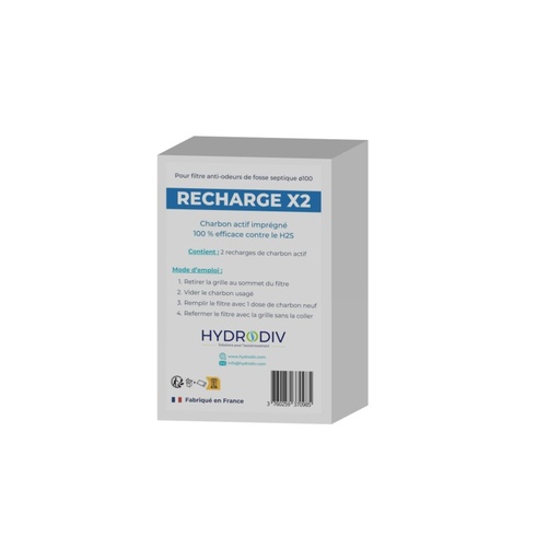 [REC-S150] Recharges filtre anti-odeur fosse septique au charbon actif