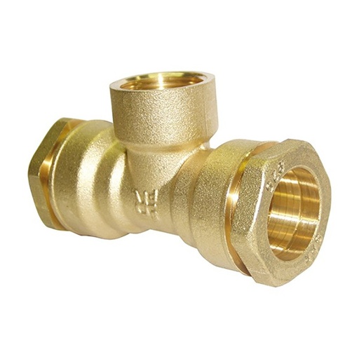 [SR2320] Té laiton à serrage extérieur PE 20 x F 1/2" ou 15 x 21